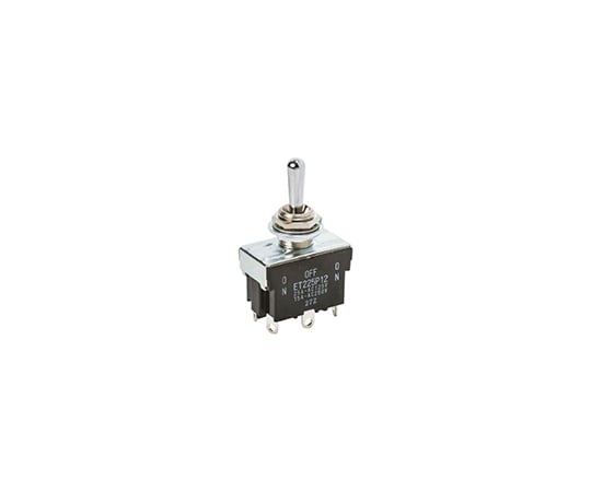 トグルスイッチ 双極双投(DPDT) On-Off-On ET225P12-Z