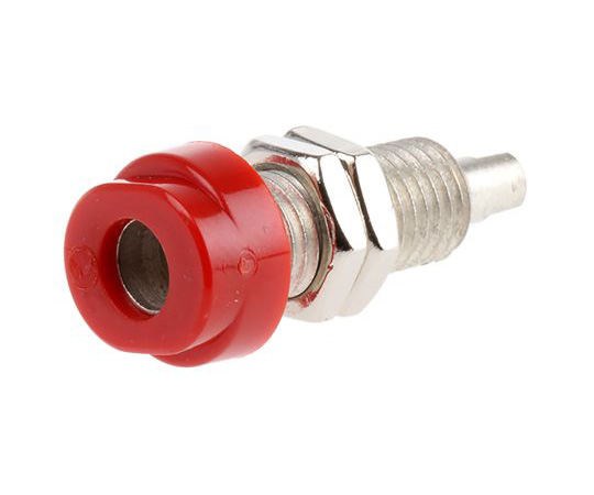 4mmソケット　（メス）　赤　錫めっき