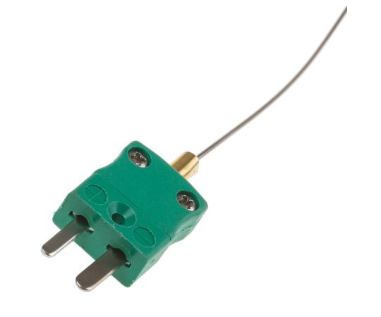 熱電対センサ　Kタイプ　ミニチュアプラグ　-100°C　→　+1100°C　500mm　IEC