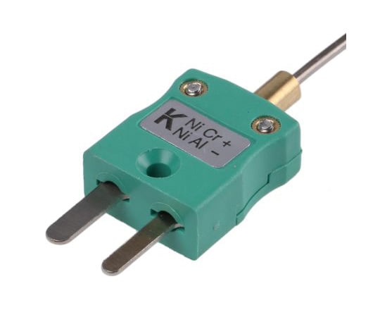 熱電対センサ　Kタイプ　ミニチュアプラグ　-100°C　→　+1100°C　1m　IEC
