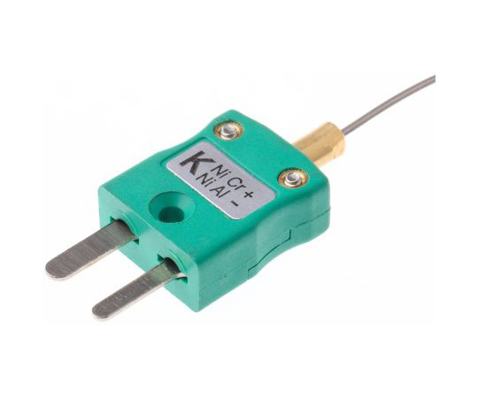熱電対センサ　Kタイプ　ミニチュアプラグ　-100°C　→　+1100°C　1m　IEC