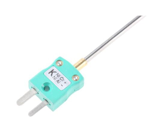 熱電対センサ　Kタイプ　ミニチュアプラグ　-100°C　→　+1100°C　500mm　IEC