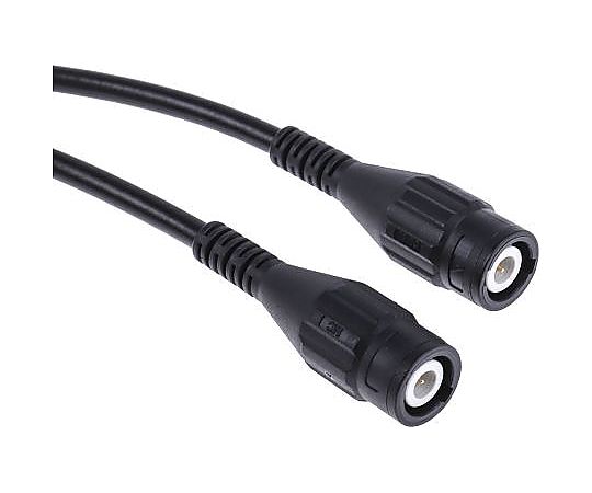 BNC　オス　→　オス　接触保護　同軸テストリード　黒