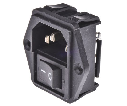 IECフィルタ　オス　IEC規格　C14　フランジマウント　15A　250　V　ac