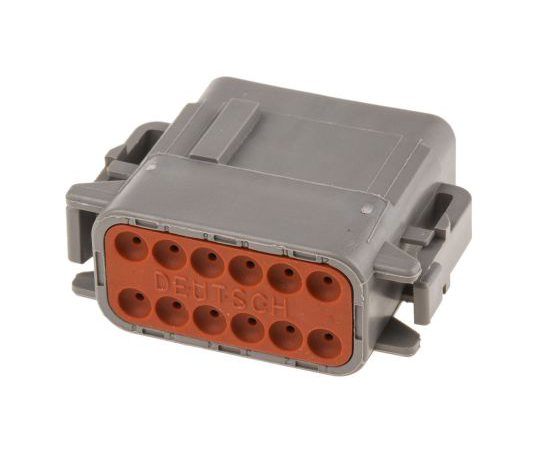 自動車用コネクタ　12極　オス　7.5A　グレー　DTMシリーズ
