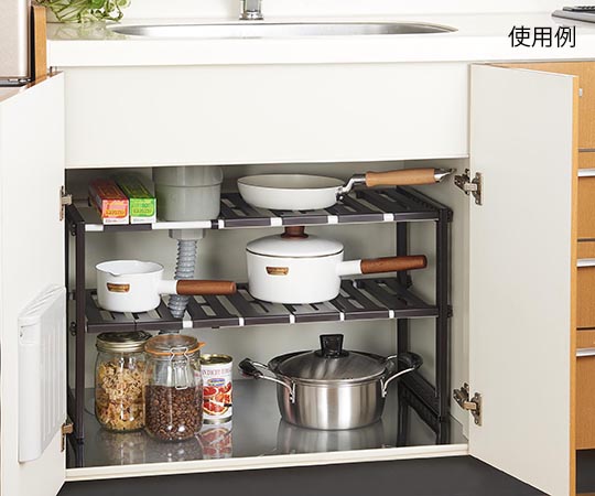 取扱を終了した商品です シンク下フリーラック 伸縮タイプ 50 75 30 3 39 8cm Ma 1011 63 5190 19 Axel アズワン