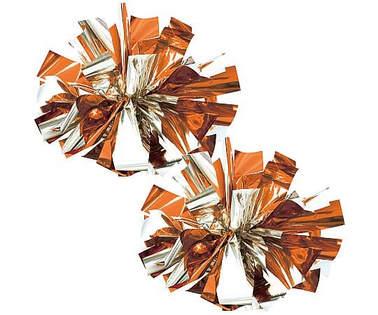 ハンドフリーチアポンポン　オレンジシルバー