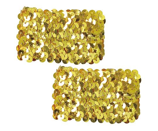 メタリックリストバンド ゴールド 1パック（2個入）