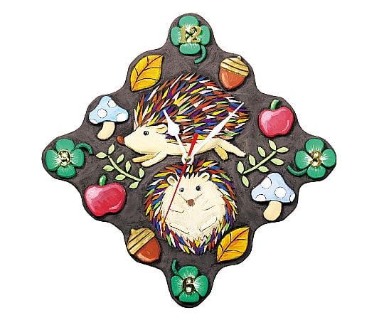 黒彫板時計　クォーツ時計B付