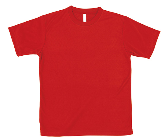 ATドライTシャツ　M　レッド　150g　ポリ100％
