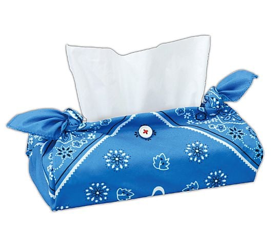 バンダナティッシュボックスカバー　青