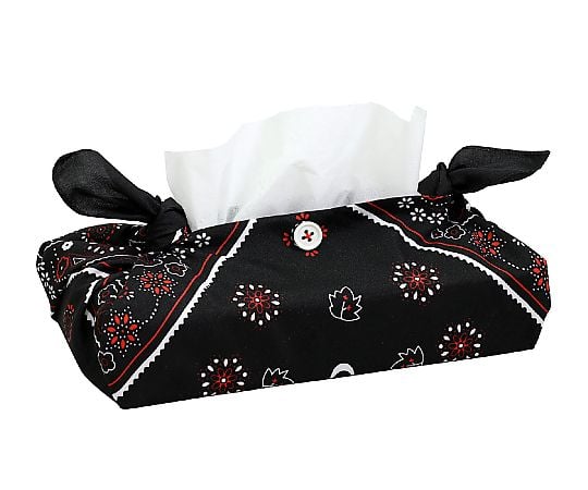 バンダナティッシュボックスカバー　黒