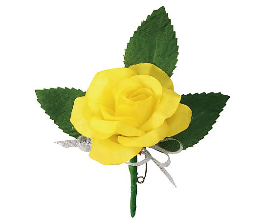 コサージュ　ミニバラ　イエロー