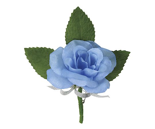 コサージュ　ミニバラ　ブルー