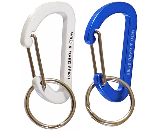 TL　カラビナフラット　青＆銀　2PC