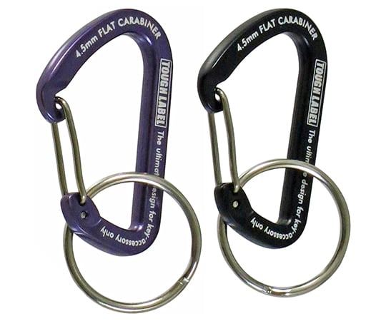 TL　カラビナフラット　黒＆紫　2PC