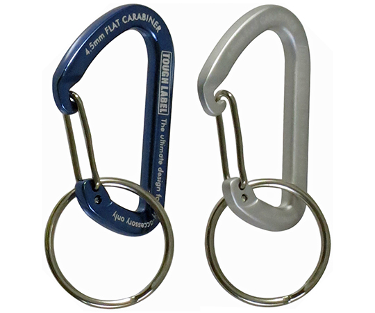 TL　カラビナフラット　紺＆銀　2PC