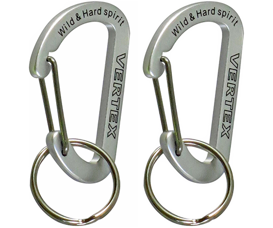 カラビナ　フラット2個付　銀