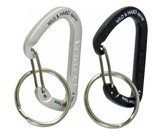 カラビナ　2個付　黒＆銀