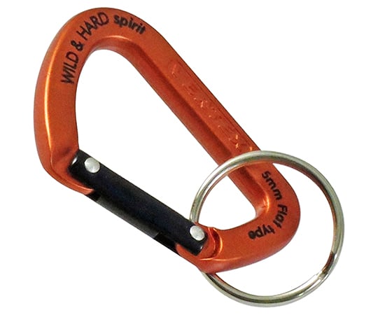 カラビナ　フラット　橙＆黒