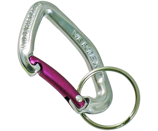 カラビナ　イアー　銀＆赤