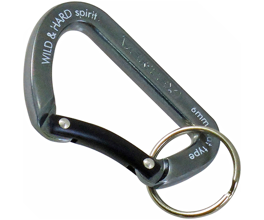 カラビナ　フラット　チタン＆黒