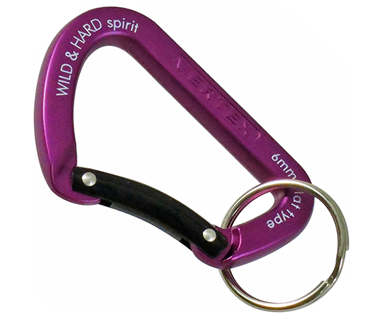 カラビナ　フラット　赤＆黒