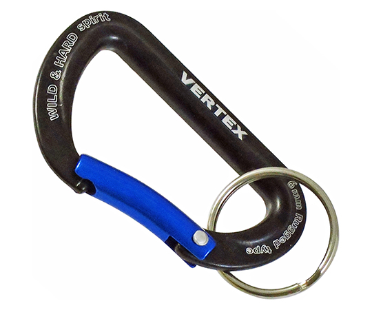 カラビナ　ラッジド　黒＆青