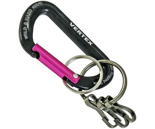 カラビナ＆キーホルダー　黒＆赤