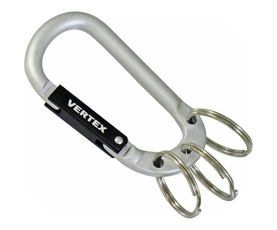 カラビナ＆キーリング　銀＆黒