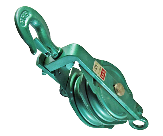 強力型滑車　二車スナッチ（ベケット付）　フック型