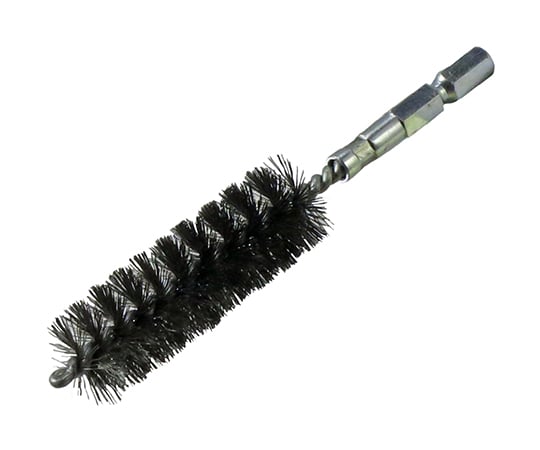 インパクト用　軸付チューブ型ブラシ　6.35mm軸　鋼線