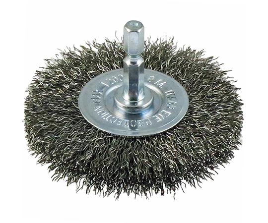 インパクト用　軸付ホイール型ブラシ　ステンレス