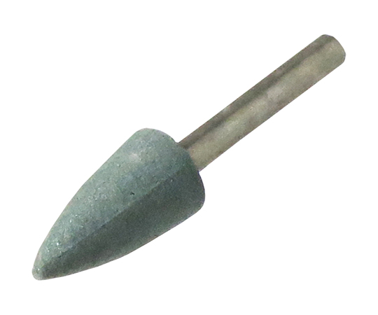 軸付砥石　GC（緑）　トンガリ型　6mm軸