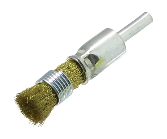 軸付エンドブラシ　6mm軸　真鍮線