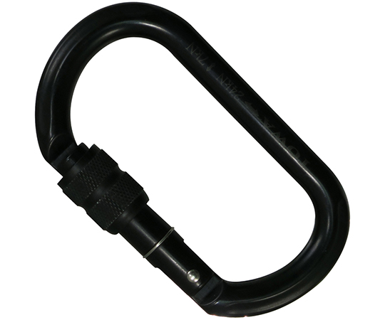アルミ製カラビナ　オーバル　黒
