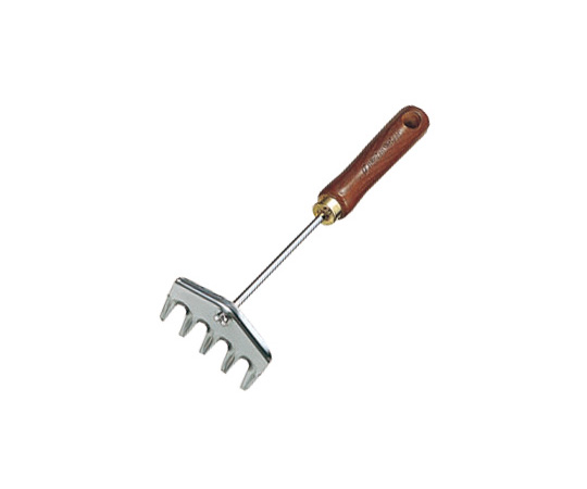 木柄クローム5本爪レーキ