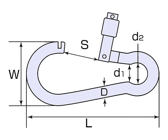 ステンレス　スプリングフック　S　オープン型　#10