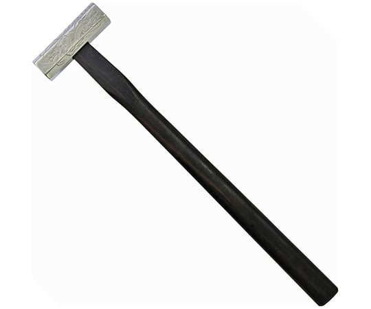 63-5476-04 ステンレス八角玄能 うねり龍彫金入 黒檀柄 300g