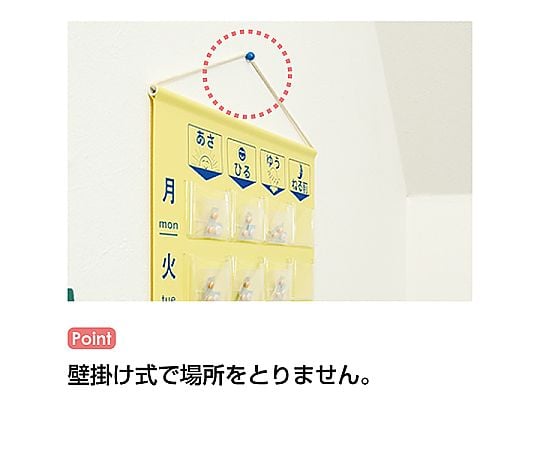 63-5497-07 おくすりカレンダー 4用法7段タイプ 1枚 KW-28