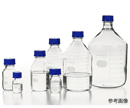 63-5510-08 耐熱ねじ口瓶（液切リング付） GL-45 5000mL NBO-5L-SCI