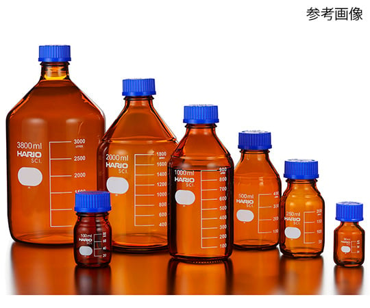 63-5510-09 (茶)耐熱ねじ口瓶（液切リング付） GL-32 50mL NBB-50-SCI