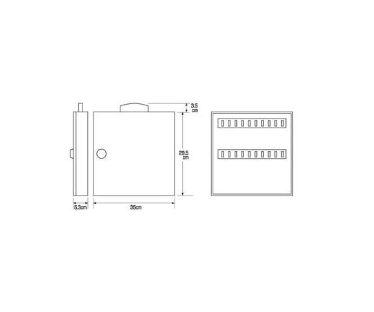 63-5525-02 キーボックス 20本 マグネットシート付 No.GKB-20AM 【AXEL