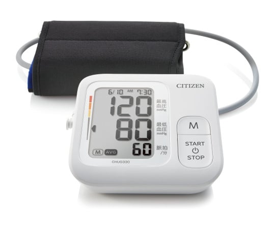 【医療機器クラス2】CITIZEN63-5528-83　電子血圧計　上腕式　ホワイト　CHUG330-WH