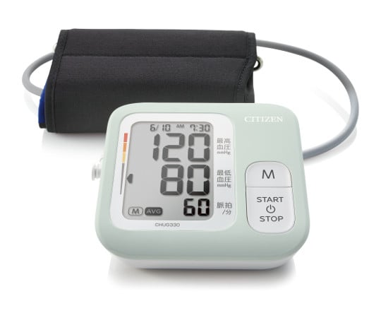 【医療機器クラス2】CITIZEN63-5528-85　電子血圧計　上腕式　ペパーミント　CHUG330-PM