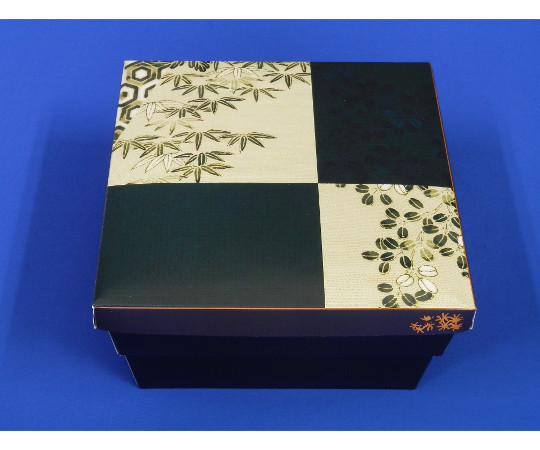 紙ボックス 二段弁当 睦月／はなふさセット こと弁（萌芽）1箱（25枚×4袋入） 55-55