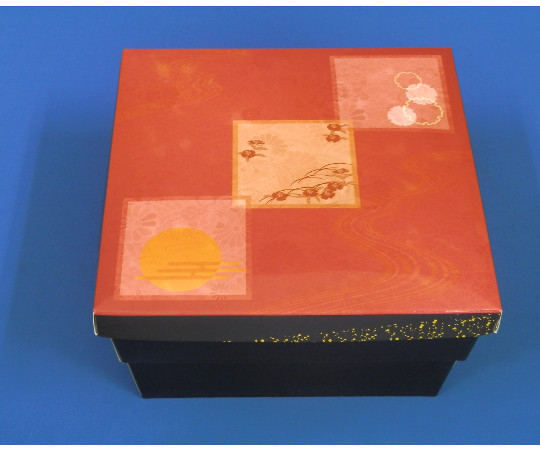 紙ボックス 二段弁当 睦月／はなふさセット こと弁（雪月花）1箱（25枚×4袋入） 55-55