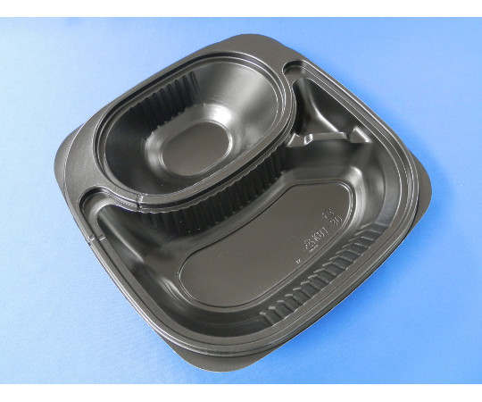 カレー容器 黒 本体 1箱　1箱(25枚×16袋入)　KBT-30