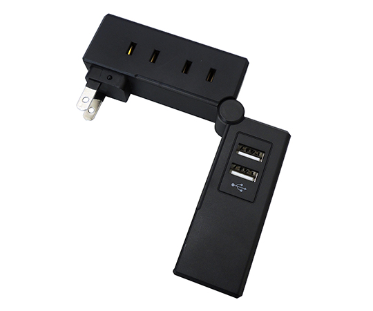 USB付き電源タップ 4個口+USB 2ポート ブラック TPM100-BK