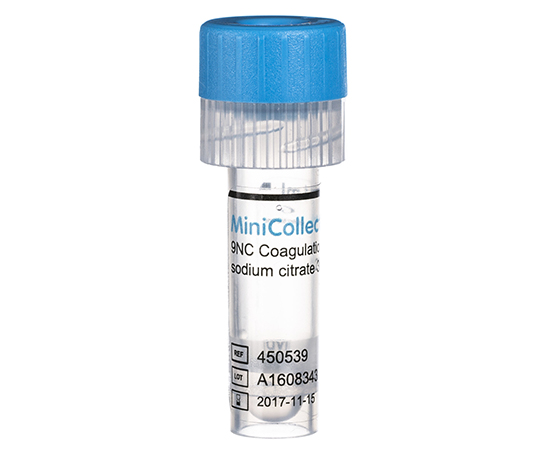 クエン酸ナトリウム 3.2％ 入り 微量血液容器 1mL 450539
